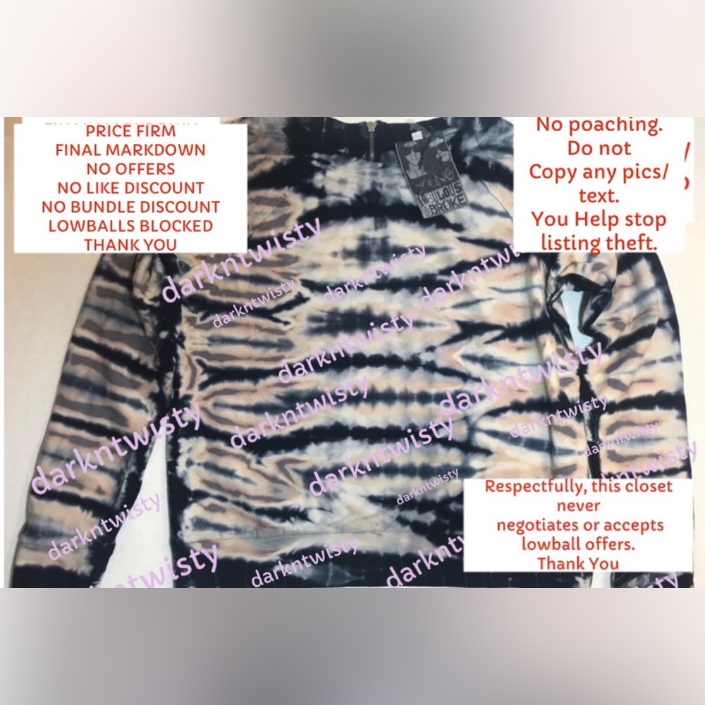 YFB NWOT LS tie dye sweatshirt Med So Soft! - Picture 1 of 12